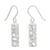 Sterling silver dangle earrings, 'Forest Shadow' - Modern Brushed Silver Earrings from Thailand (image 2a) thumbail