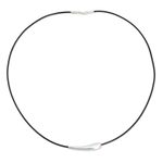 Sterling silver pendant necklace, 'Satin Droplet' - Artisan Crafted Silver Necklace