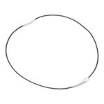 Sterling silver pendant necklace, 'Satin Droplet' - Artisan Crafted Silver Necklace