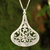 Sterling silver pendant necklace, 'Lanna Dew' - Thai jewellery Sterling Silver Necklace thumbail