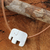 Collar colgante de plata esterlina - Collar moderno de elefante de plata con cordón trenzado