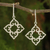 Sterling silver dangle earrings, 'Kaleidoscope Hearts' - Handcrafted Sterling Silver Dangle Earrings thumbail