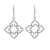 Sterling silver dangle earrings, 'Kaleidoscope Hearts' - Handcrafted Sterling Silver Dangle Earrings (image 2a) thumbail