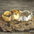 Stapelringe aus Gold-Vermeil und Silber, (Paar) - Vergoldete und Sterlingsilber-Bandringe (Paar)