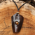 Leather and tiger's eye pendant necklace, 'Wild Nature' - Leather and Tiger's Eye Artisan Crafted Necklace (image 2) thumbail