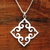 Sterling silver pendant necklace, 'Kaleidoscope Heart' - Fair Trade Sterling Silver Necklace (image 2) thumbail