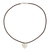 Sterling silver pendant necklace, 'Modern Heart' - Thai Silver Pendant Necklace (image 2a) thumbail