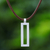 Sterling silver pendant necklace, 'View' - Thai Brushed Silver Necklace thumbail
