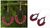 Garnet dangle earrings, 'Flirty Rose' - Crocheted Gemstone Earrings