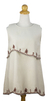 Cotton blouse, 'Layers in Natural' - Embroidered Cotton Sleeveless Beige Blouse thumbail