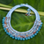Aquamarine choker, 'Sweet Hydrangea' - Thai Artisan Crafted Crocheted Aquamarine Choker (image p216193) thumbail