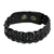 Men's braided leather bracelet, 'Midnight Paths' - Men's Artisan Crafted Braided Leather  Bracelet thumbail