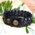 Men's braided leather bracelet, 'Midnight Paths' - Men's Artisan Crafted Braided Leather  Bracelet (image 2b) thumbail