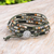 Jasper and onyx wrap bracelet, 'Thai Autumn' - Hand Beaded Jasper and Onyx Wrap Bracelet (image 2) thumbail