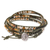 Jasper and onyx wrap bracelet, 'Thai Autumn' - Hand Beaded Jasper and Onyx Wrap Bracelet thumbail