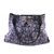 Cotton shoulder bag, 'Blue Thai Garden' - Thai Blue Cotton Print Shoulder Bag thumbail