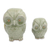 Celadon ceramic figurines, 'Little Light Green Owls' (pair) - Celadon Ceramic Figurines from Thailand (pair)