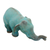 Ceramic statuette, 'Turquoise Elephant Sawasdee' - Artisan Crafted Ceramic Statuette (image 2b) thumbail