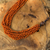 Wood beaded necklace, 'Orange Muse' - Handcrafted Wood Beaded Necklace (image 2) thumbail