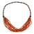 Wood beaded necklace, 'Orange Muse' - Handcrafted Wood Beaded Necklace thumbail