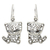 Sterling silver dangle earrings, 'Filigree Kitten' - Sterling Silver Cat Earrings thumbail