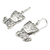 Sterling silver dangle earrings, 'Filigree Kitten' - Sterling Silver Cat Earrings (image 2b) thumbail