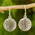 Sterling silver dangle earrings, 'Butterfly Moon' - Filigree Butterfly Earrings