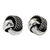 Pendientes de botón de plata de ley - Pendientes de botón con nudo de plata texturizada elaborados artesanalmente