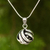 Sterling silver pendant necklace, 'Double Love Knot' - Artisan Crafted Silver Pendant Necklace (image 2) thumbail