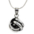 Sterling silver pendant necklace, 'Double Love Knot' - Artisan Crafted Silver Pendant Necklace