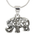 Collar colgante de plata de primera ley, 'Elefante de filigrana' - Collar de elefante tailandés