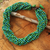 Wood torsade necklace, 'Chao Phraya Belle' - Blue Green Torsade Necklace Wood Beaded Jewelry (image 2) thumbail