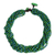 Wood torsade necklace, 'Chao Phraya Belle' - Blue Green Torsade Necklace Wood Beaded Jewelry thumbail