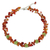 Carnelian and peridot beaded necklace, 'Heaven's Gift' - Thai Handmade Carnelian Necklace with Peridot Clusters thumbail