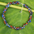 Cultured pearl and lapis lazuli beaded choker, 'Luscious Chic' - Hand Knotted Pearl Lapis Lazuli Carnelian Choker Necklace thumbail