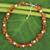 Cultured pearl and carnelian beaded choker, 'Luscious Chic' - Hand Knotted Pearl Carnelian and Tiger's Eye Choker Necklace (image 2) thumbail