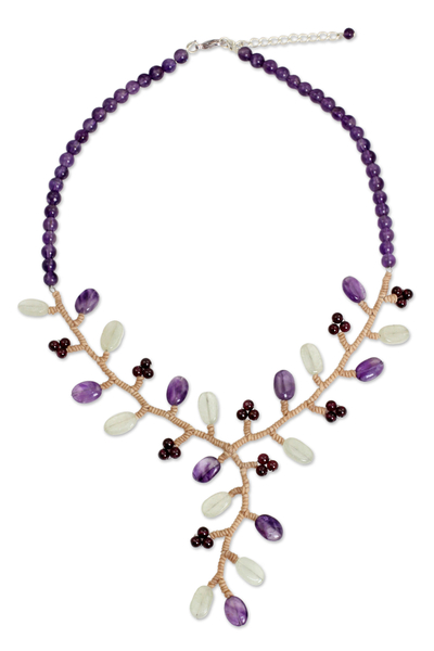 purple coral necklace