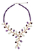 Amethyst and aventurine beaded necklace, 'Purple Coral' - Artisan Crafted Necklace Beaded Jewelry (image 2a) thumbail