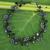 Cultured pearl and onyx beaded necklace, 'Sweet Gray Ivy' - Artisan Jewelry Pearl and Gems Necklace thumbail