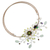 Cultured pearl flower necklace, 'White Sonata' - Handcrafted Pearl and Multi Gems Choker Necklace (image 2b) thumbail