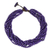 Wood torsade necklace, 'Nan Belle' - Purple Torsade Necklace Wood Beaded Jewelry thumbail