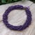 Wood torsade necklace, 'Nan Belle' - Purple Torsade Necklace Wood Beaded Jewelry (image 2b) thumbail