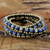 Sodalite wrap bracelet, 'Happiness and Joy' - Hand Knotted Thai Sodalite Bracelet with Brass Beads (image 2) thumbail
