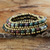 Agate wrap bracelet, 'Happiness and Joy' - Hand Knotted Thai Agate Bracelet with Brass Beads (image 2) thumbail