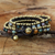 Agate wrap bracelet, 'Happiness and Joy' - Hand Knotted Thai Agate Bracelet with Brass Beads (image 2b) thumbail