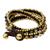 Agate wrap bracelet, 'Happiness and Joy' - Hand Knotted Thai Agate Bracelet with Brass Beads (image 2c) thumbail