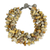 Jasper beaded bracelet, 'Yellow Gray Flow' - Enhanced Jasper Torsade Bracelet Artisan Crafted Jewelry (image 2a) thumbail