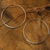 Sterling silver hoop earrings, 'Minimalist Cycle' - Artisan Crafted Sterling Silver Hoop Earrings (image 2) thumbail