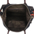 Leather accent cotton handbag, 'Naga Midnight' - Leather Accent Tribal Cotton Shoulder Bag (image 2c) thumbail