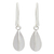 Sterling silver dangle earrings, 'Quartered Leaf' - Thai Silver Earrings thumbail